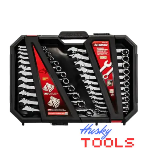 SAE/MM Combination Wrench Set (24-Piece)